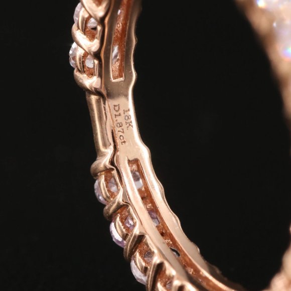 18K Rose Gold 1.80 CTW Pink Diamond Eternity Band - Picture 7 of 7